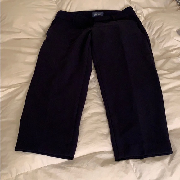 Harper Mid Rise Navy Pants - Picture 1 of 4